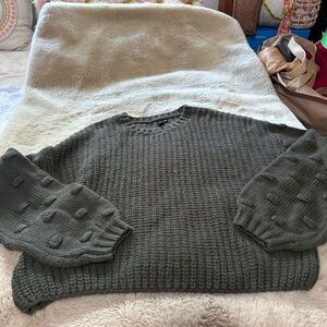 Moon & Madison Brown Crew Neck Sweater with Cozy Knit M